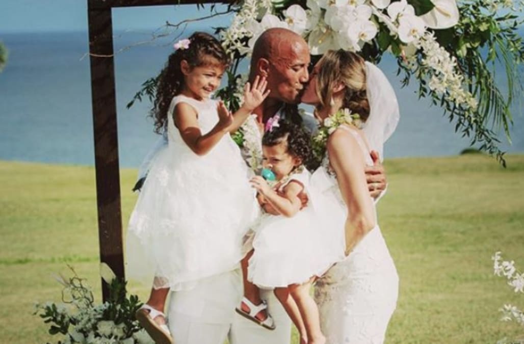 Dwayne Johnsons Wife Lauren Hashian Shares Stunning Wedding Photos 