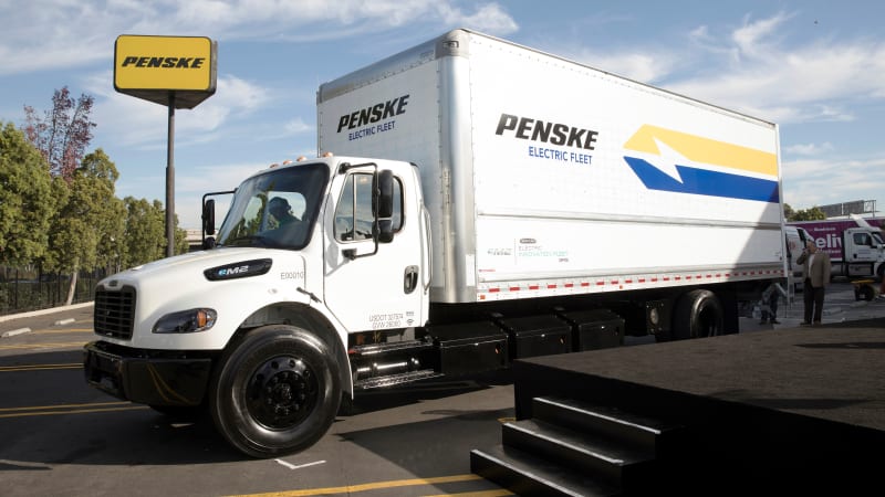 photo of Penske debuts fast charging stations for electric delivery trucks image