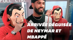 Mbappé et Neymar arrivent au stade déguisés en braqueurs de la Casa de