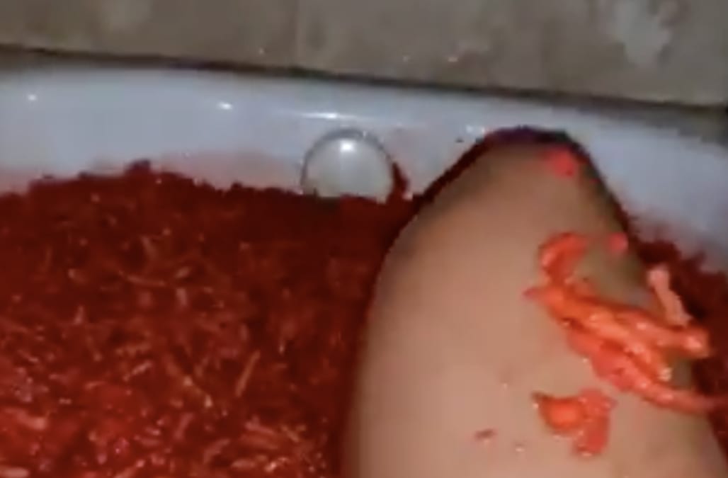 Twitter users dumbfounded by woman's 'disgusting' bath video: 'How do you even get that out of your tub?'
