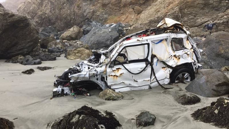 Woman who survived plunge off Big Sur cliff posts pics of wrecked Jeep