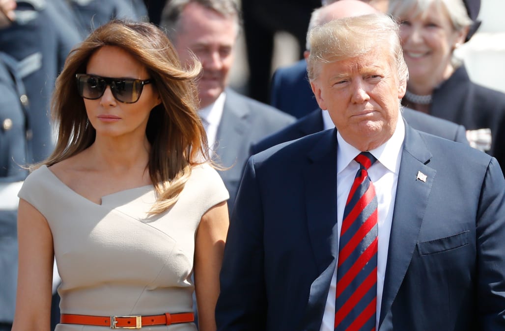 Melania Trump follows Meghan Markle's lead in boat-necked Roland Mouret ...