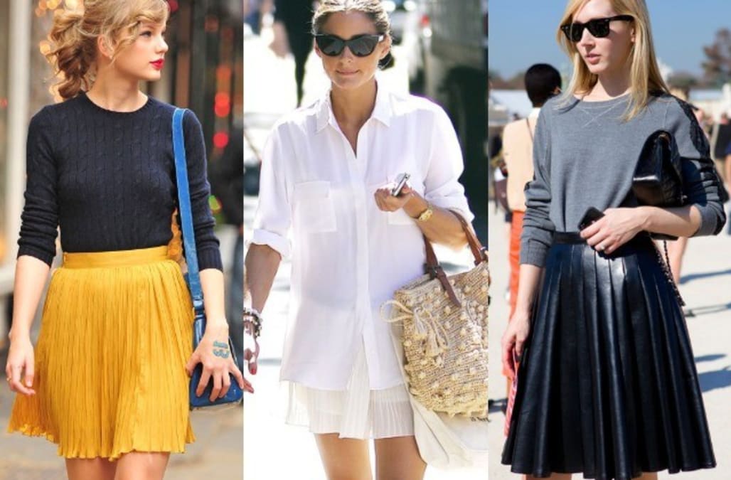 10 New Ways To Wear A Pleated Skirt Aol Lifestyle