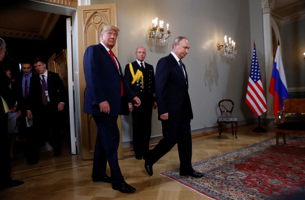 Image result for photos of putin trump at helsinki