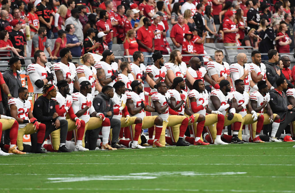 Some Nfl Players Kneel During National Anthem Again Despite