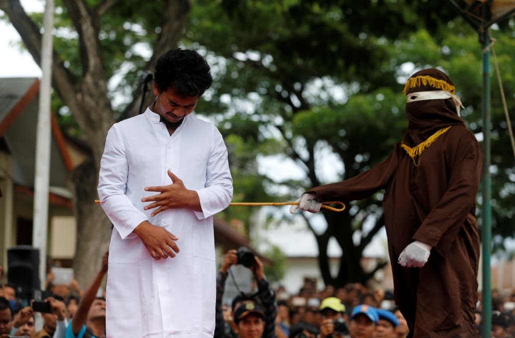 Two Men Publicly Caned In Indonesia For Having Gay Sex Aol News