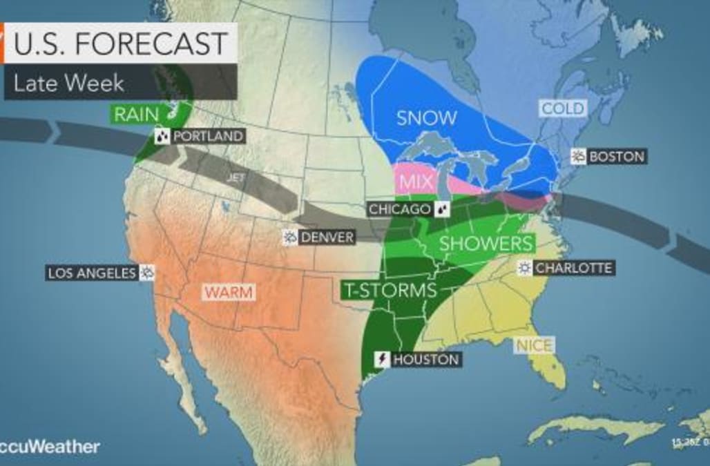 Wintry Weather To Return To Midwestern Northeastern Us Late This Week