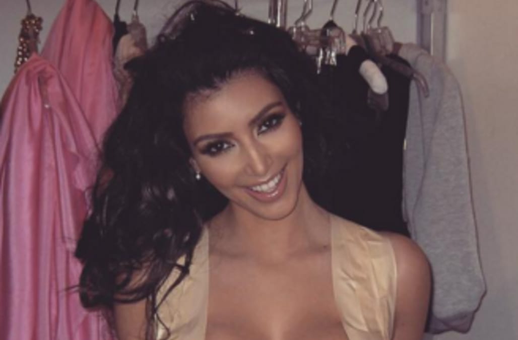 Kim Kardashian's Itty-Bitty Bra Top Looked Like Duct Tape