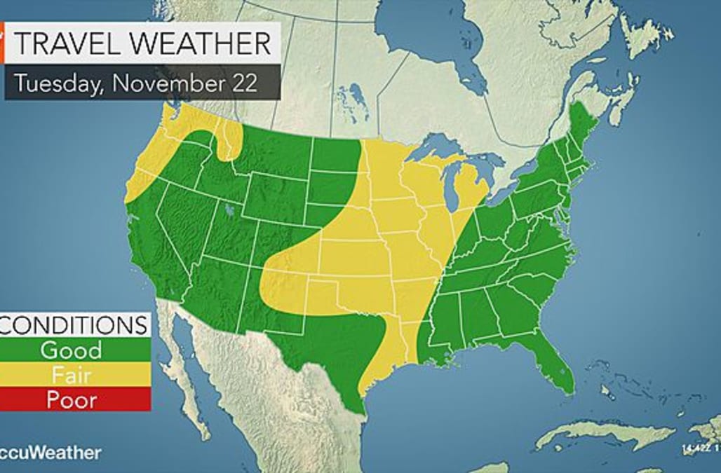 Thanksgiving forecast Storms could cause delays on busy travel day
