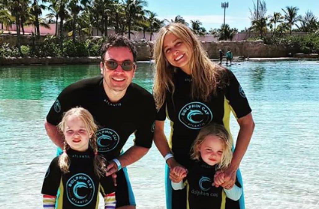 Jimmy Fallon shares family photo with his kids and wife ...