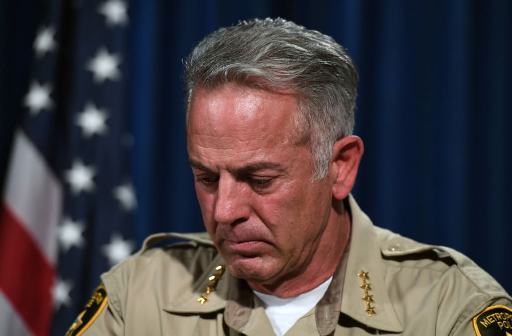 Las Vegas sheriff, in emotional press conference, admits he's still ...