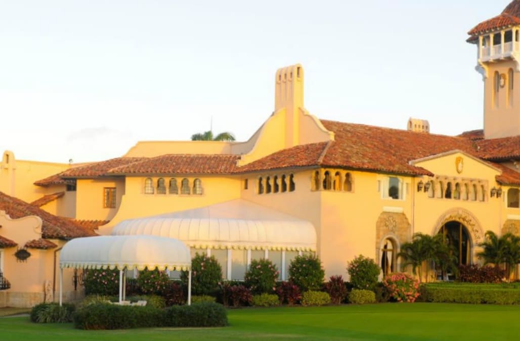 Sinkhole appears outside Trump's Mar-a-Lago resort