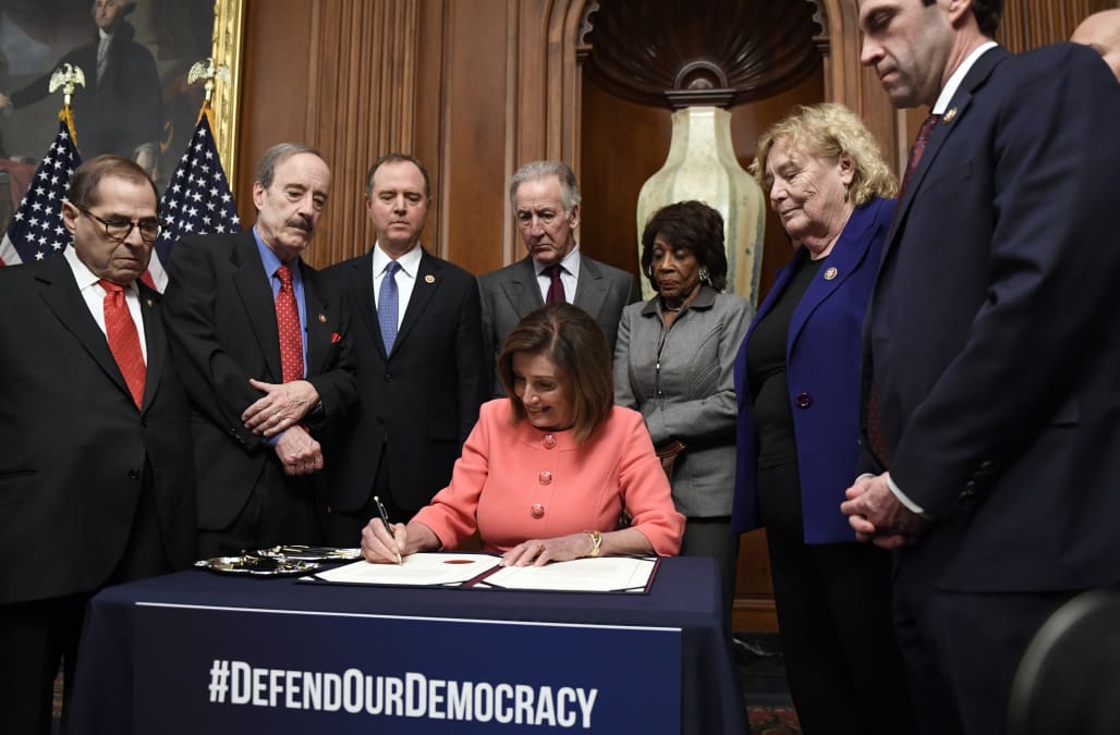 Nancy Pelosi sends articles of impeachment to Senate - AOL News
