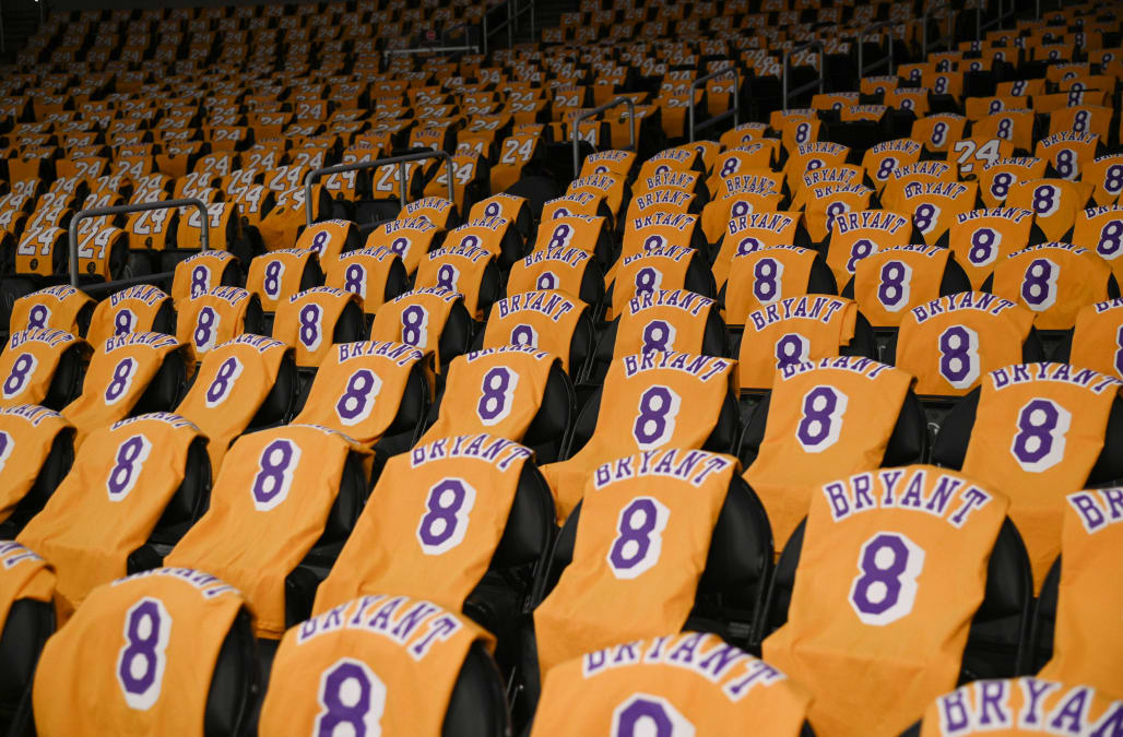 Lakers reveal Kobe Bryant logo on uniforms, Staples Center ...