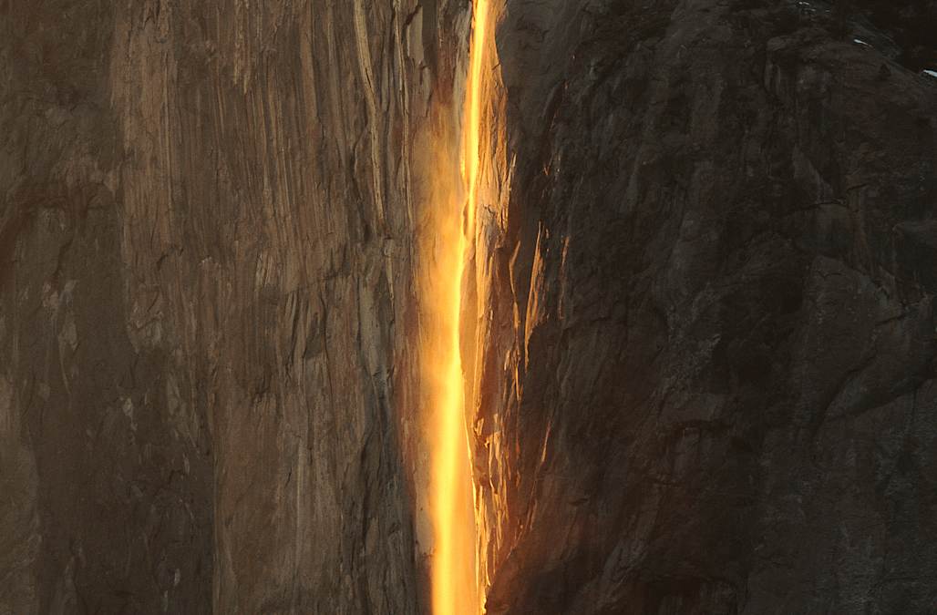 Rare fiery waterfall takes Internet by storm