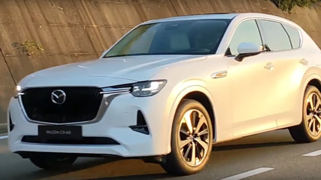 Mazda CX-60 premium RWD crossover spied during filming