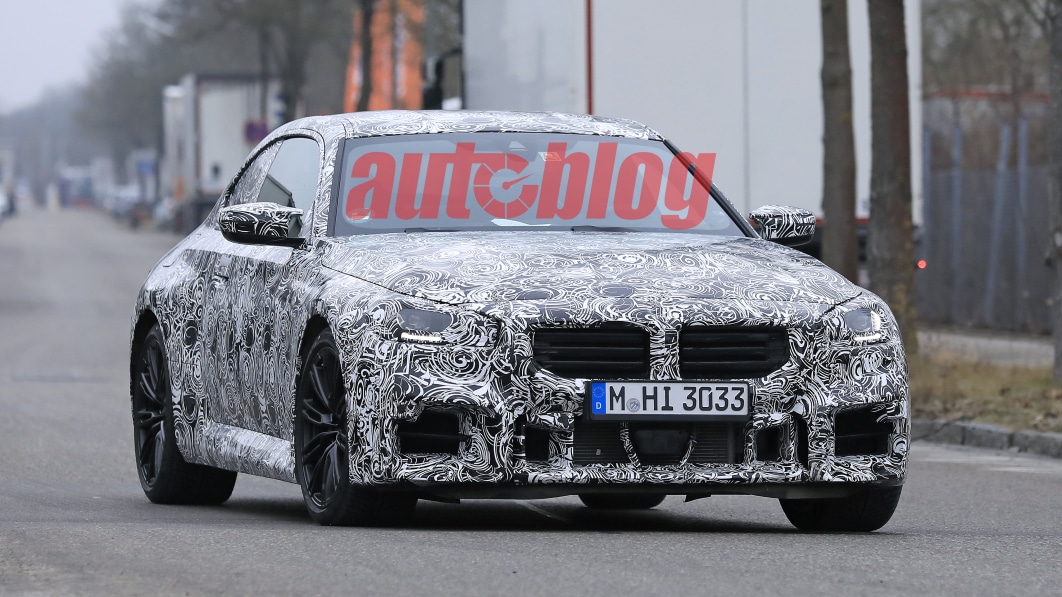2023 BMW M2 spied showing off front-end design, less camo