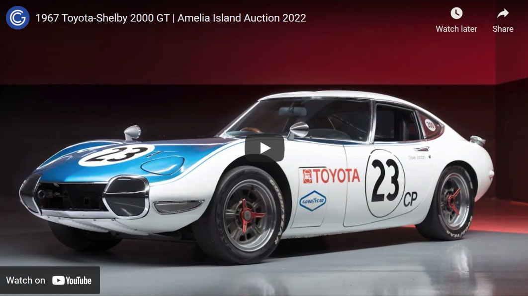 1967 Toyota 2000GT prepped by Carroll Shelby headed to auction