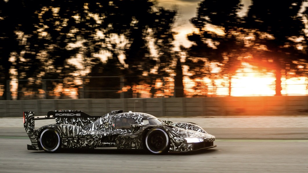 Porsche LMDh race car looking sharp in track photos