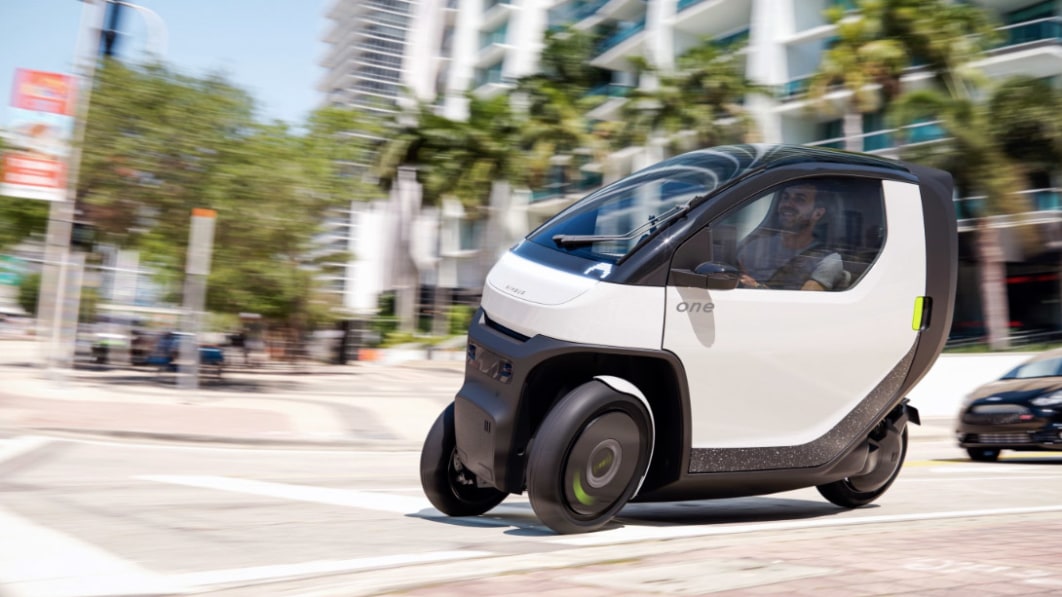 Nimbus tiny EV prototype is like a motorbike with a roof
