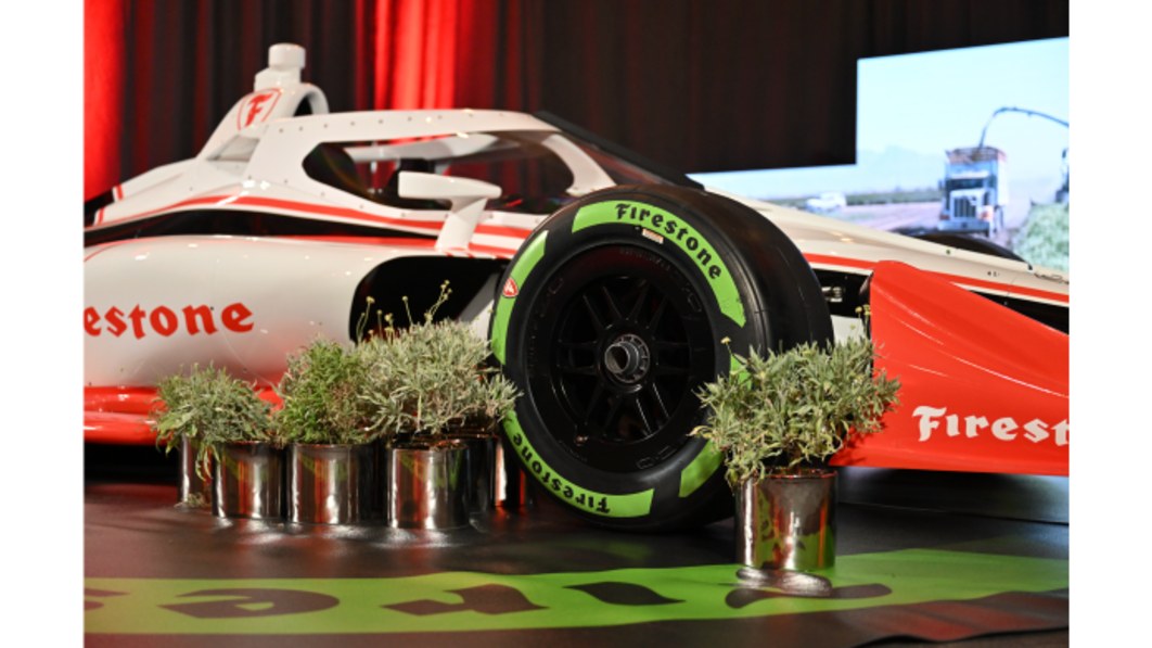 Bridgestone tires with rubber from desert shrub make motorsports debut