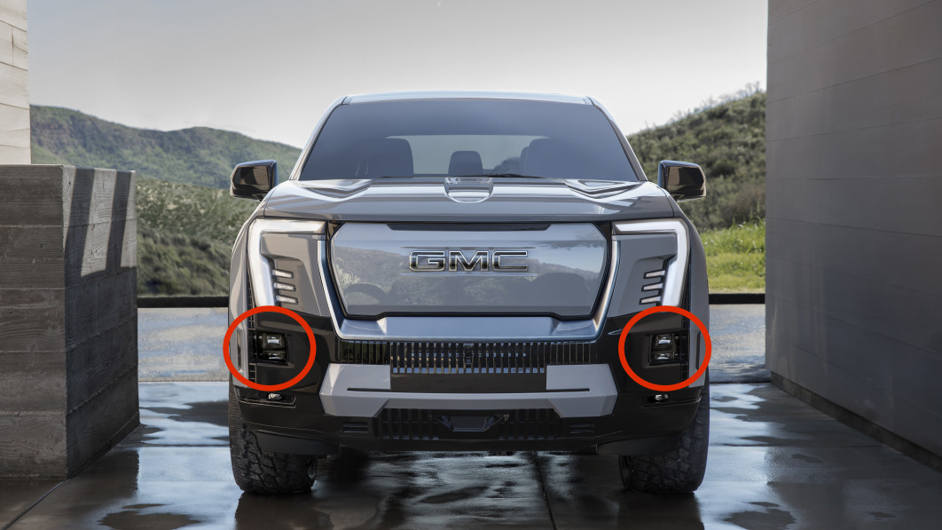 GMC moved the headlights down on the 2024 Sierra EV to prevent glare