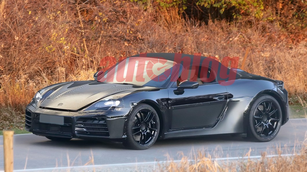 photo of Electric Porsche Boxster spied for the first time image