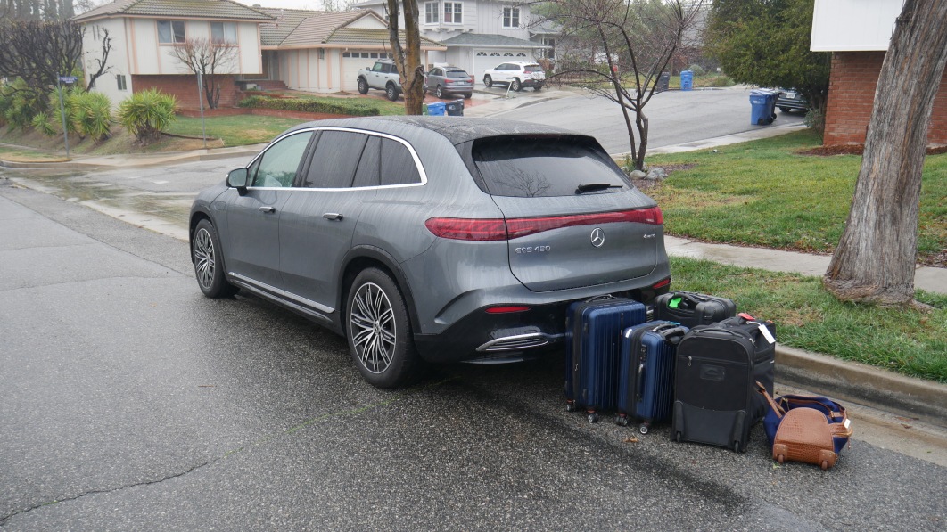 Mercedes-Benz EQS SUV Luggage Test: How much space behind the third row?