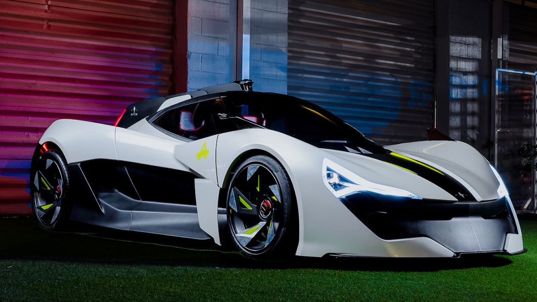 Musician Wycliffe Jean reveals the Attax Apex AP0 electric supercar