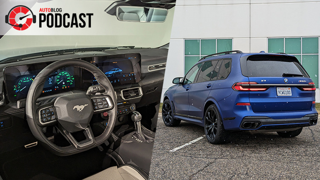 2024 Ford Mustang interior, and we drive the BMW X7 M60i | Autoblog Podcast #771