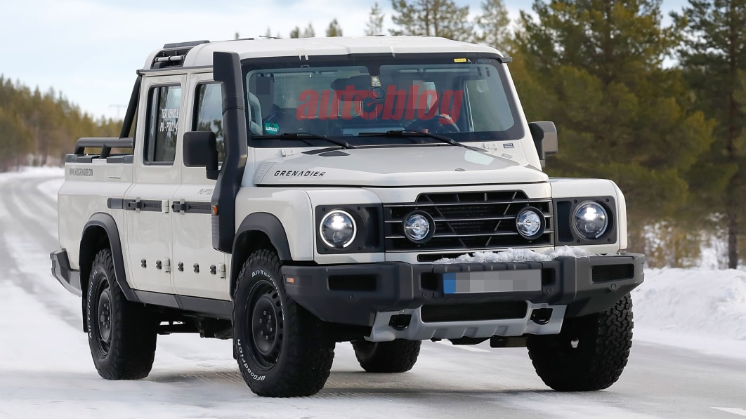 Ineos Grenadier pickup spotted on test in Scandinavian spy photos