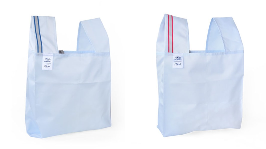 Subaru sells reusable shopping bags made of airbag scraps