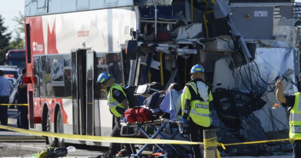 Ottawa Bus Crash Collision Between Bus And Train Results In Multiple