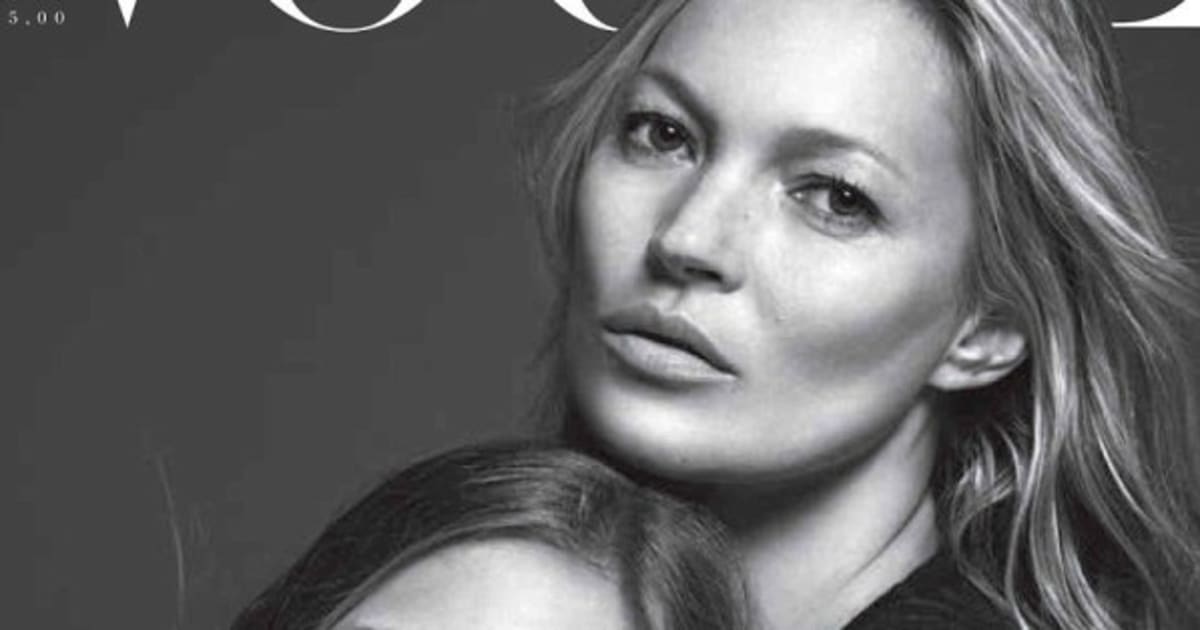 Kate Moss Shares Her Vogue Italia Cover With 13YearOld Daughter Lila