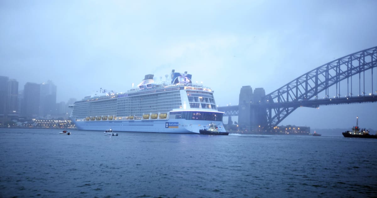 cruise ship docked in australia