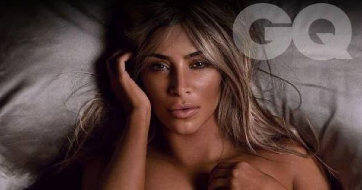 Kim Kardashian exposes her shapely bottom and goes topless 