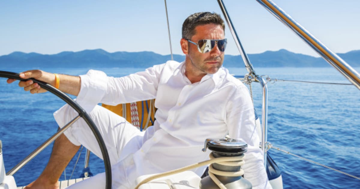 rich man on a yacht