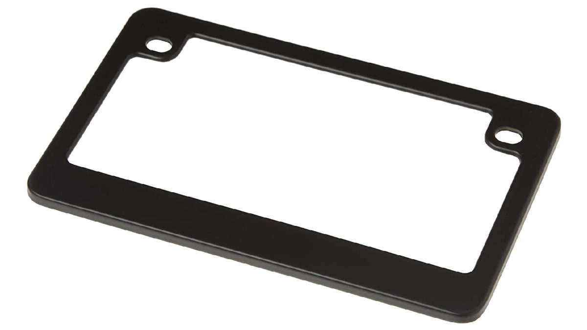 A black plate frame