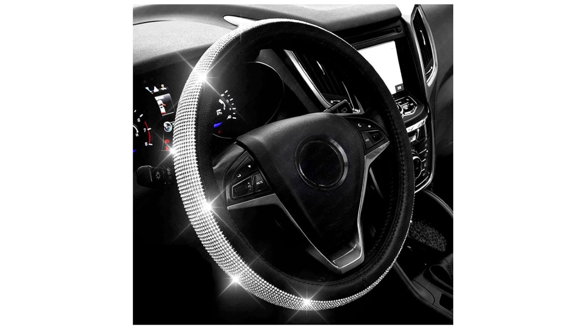 Comfortable Durable Steering Wheel Wrap Anti Slip and Sweat Absorption Protection Cover Universal Size Hospaop Steering Wheel Elastic Warm Microfiber Plush Cover Automotive Steering Wheel Cover 