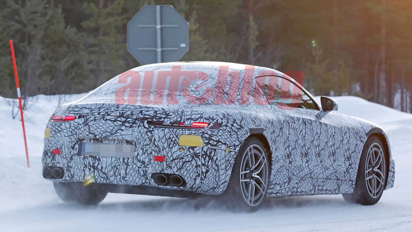 Spy shots of the Mercedes-AMG GT Coupe