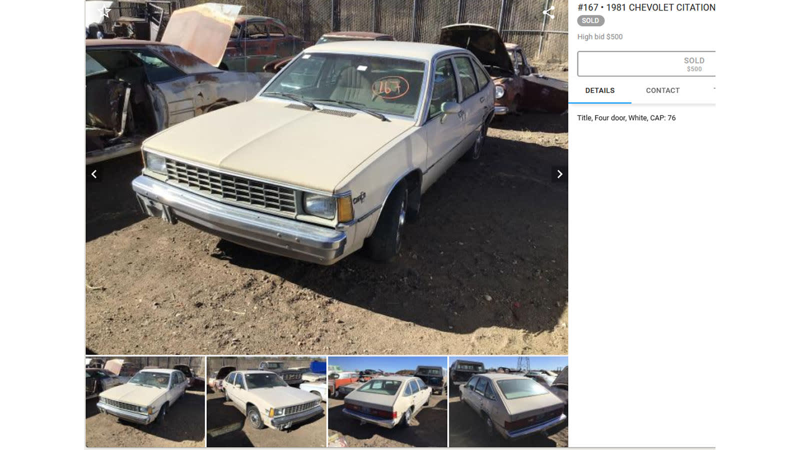 98 1981 Chevrolet Citation in Colorado Auction – TodayHeadline