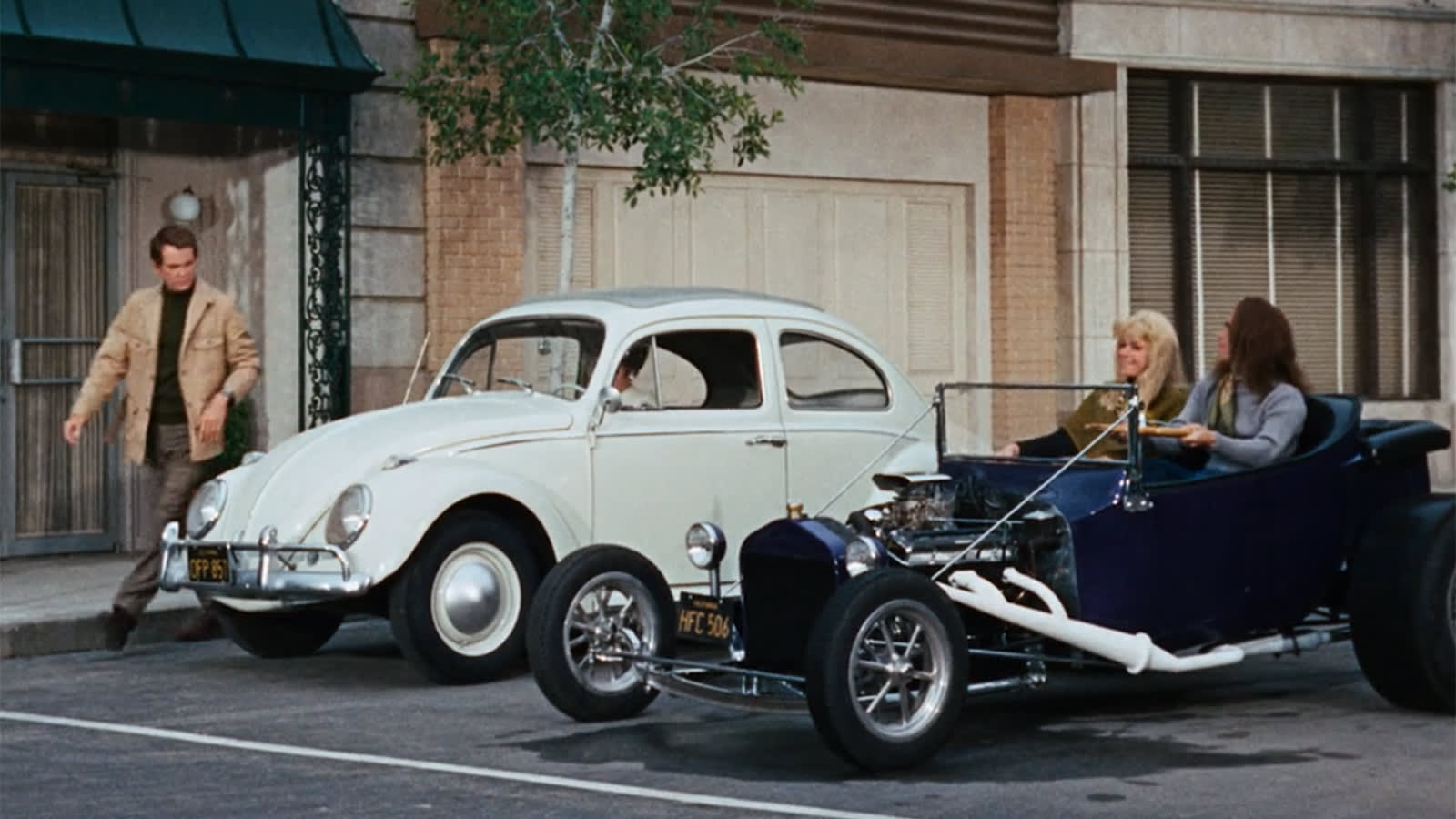 Herbie and the hot rod in "the love bug"