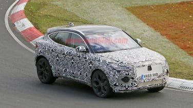 2021 Jaguar E-Pace spied on the Nurburgring hiding its styling changes
