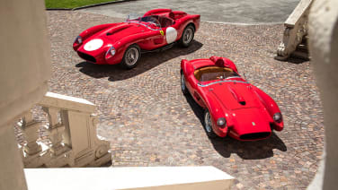 An electric Ferrari 250 Testa Rossa shrunken down to kids' size