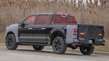 2024 Ford F-150 spied with new taillights, covered tailgate
