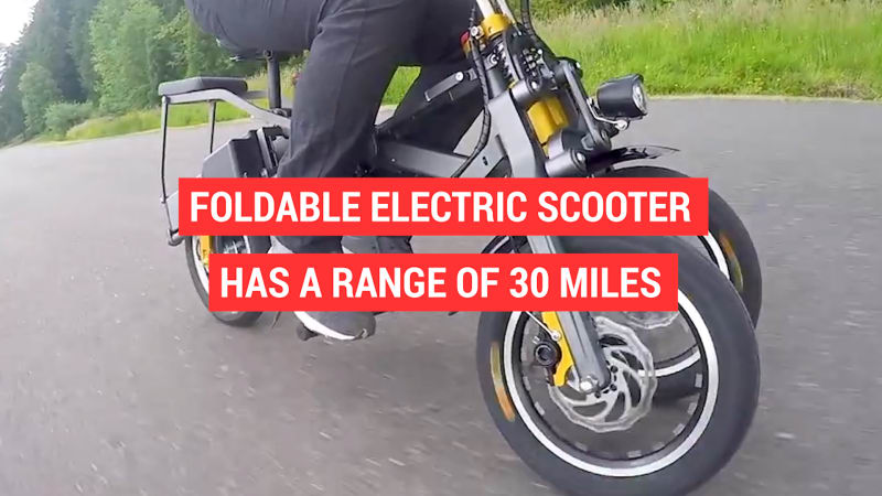 photo of This 3-wheeled electric scooter has a 30 mile range image