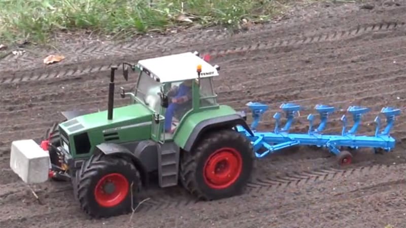 rc tractor with plow