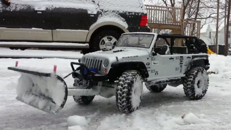 Watch this R/C Jeep Wrangler plow snow - Autoblog