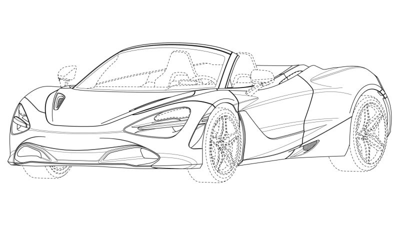 McLaren 720S Spider shown in patent drawings - Autoblog