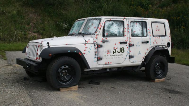 Jeep J8 gets shot up to earn ballistic protection certification - Autoblog